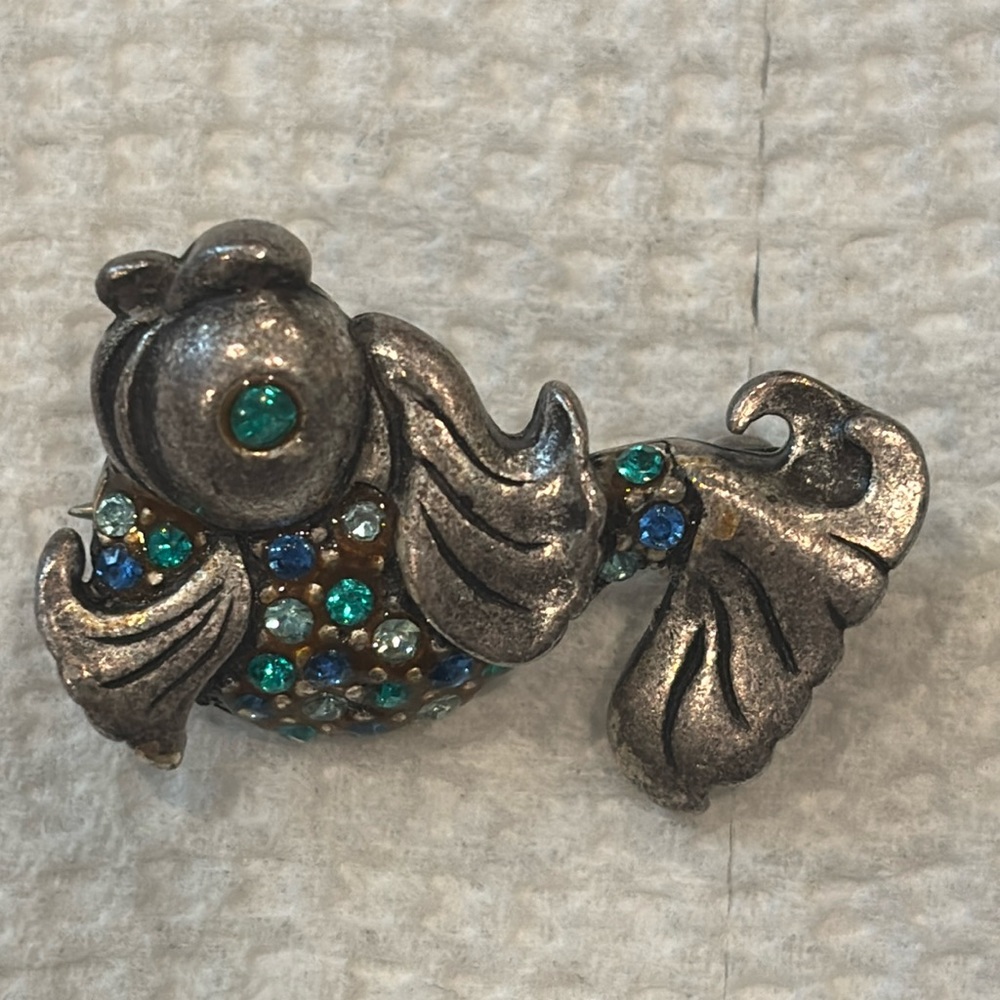 Chico’s Koi fish pin pave crystals